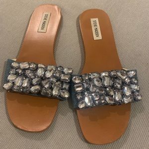 Steve Madden Rhinestone Slides Size 10